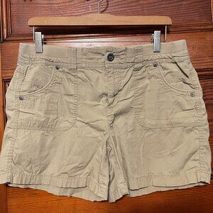 Alpine Design Khaki Shorts Womens Size 8 Cotton Cargo Outdoor Lightweight Hiking